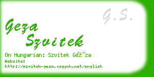 geza szvitek business card